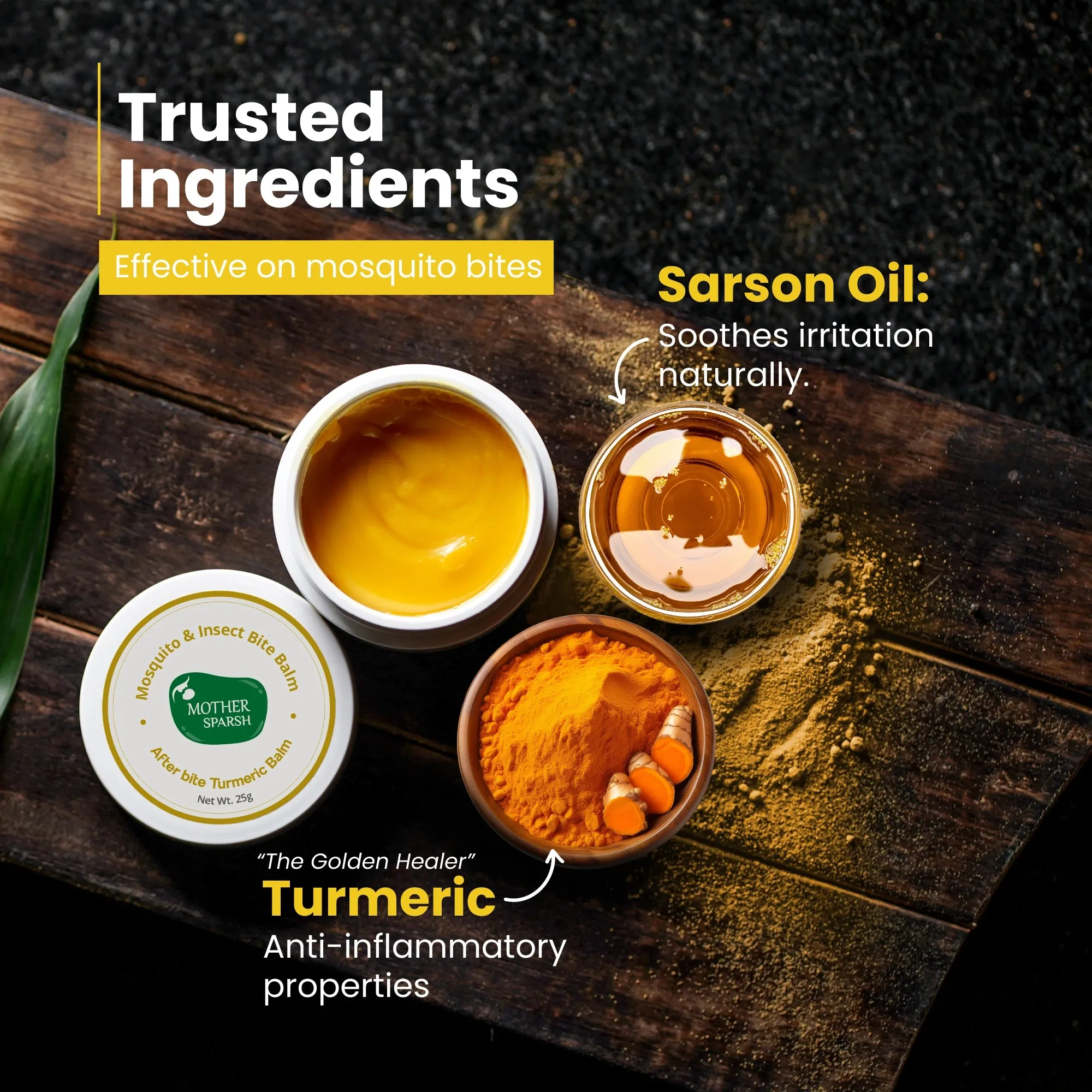 Mother Sparsh After Bite Turmeric Balm for Mosquito & Insect Relief - Image 3