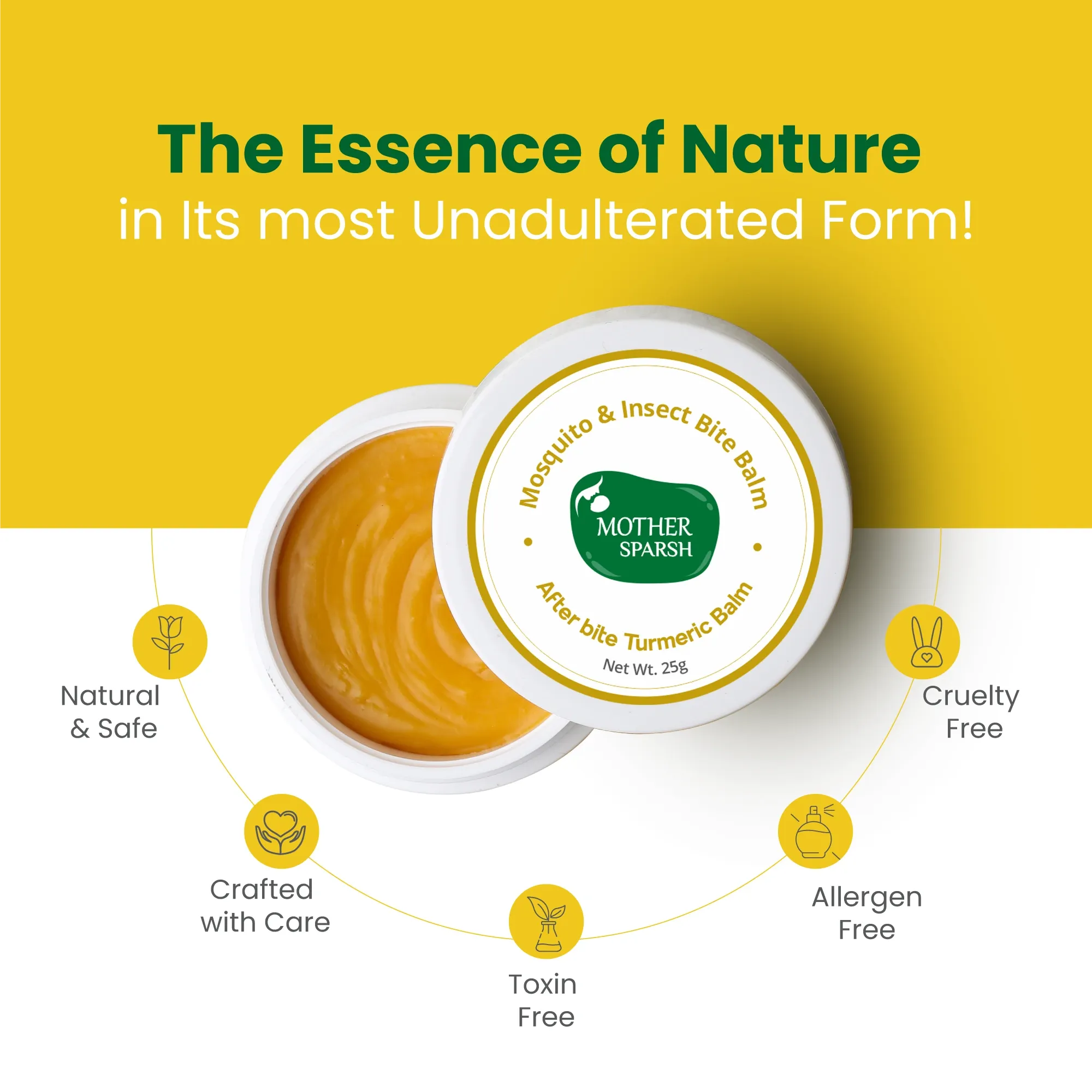Mother Sparsh After Bite Turmeric Balm for Mosquito & Insect Relief - Image 5