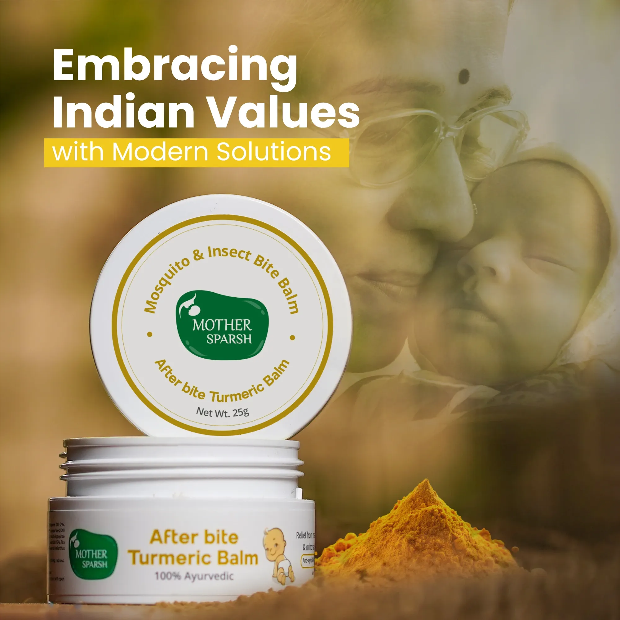 Mother Sparsh After Bite Turmeric Balm for Mosquito & Insect Relief - Image 6