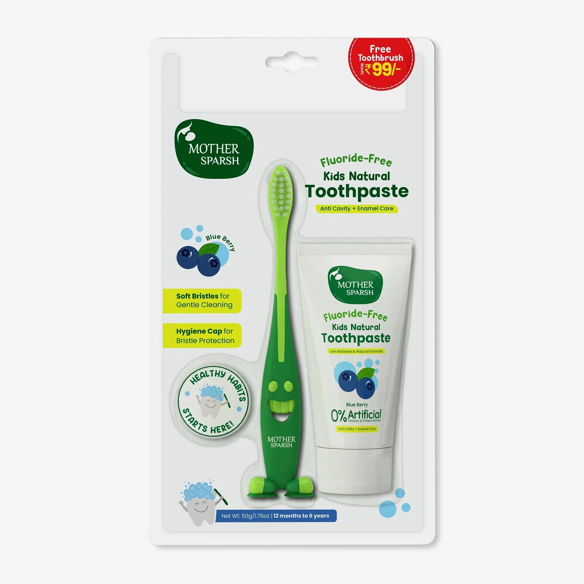 Mother Sparsh Blueberry Kids Natural Toothpaste
