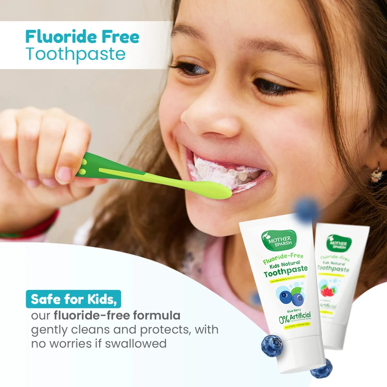 Mother Sparsh Blueberry Kids Natural Toothpaste - Image 6