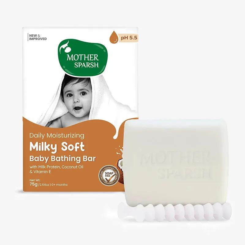 Mother Sparsh Daily Moisturizing Baby Soap - Milky Soft Bathing Bar - Image 7