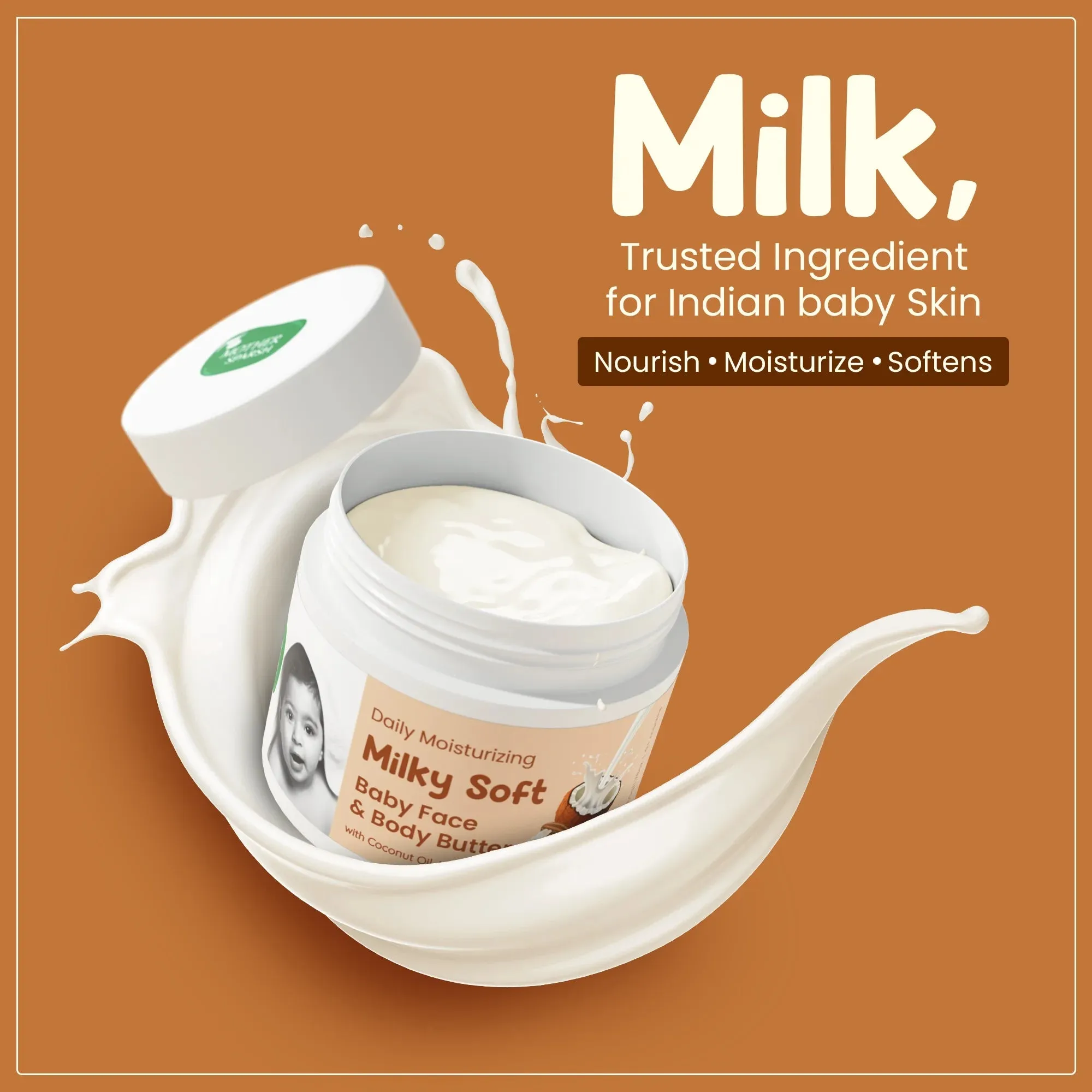 Mother Sparsh Daily Moisturizing Milky Soft Baby Face & Body Butter - Image 3
