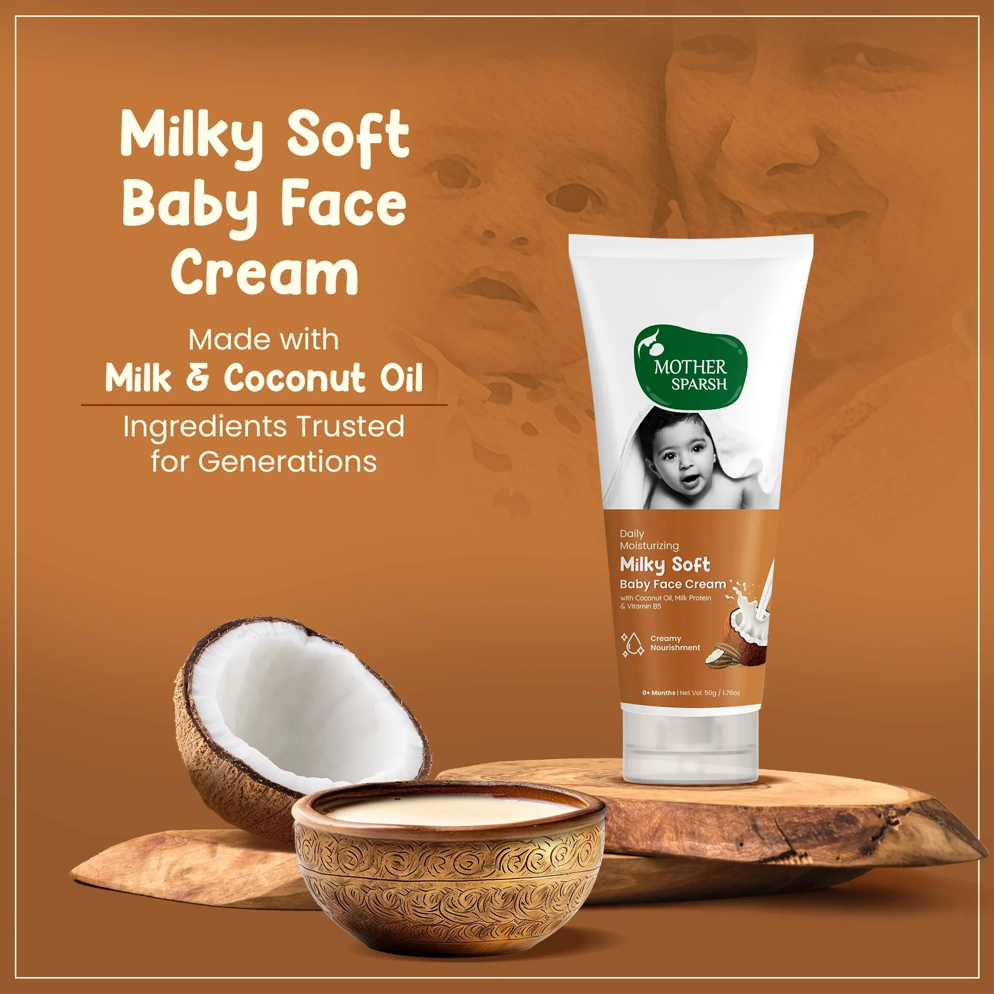 Mother Sparsh Daily Moisturizing Milky Soft Baby Face Cream - Image 2