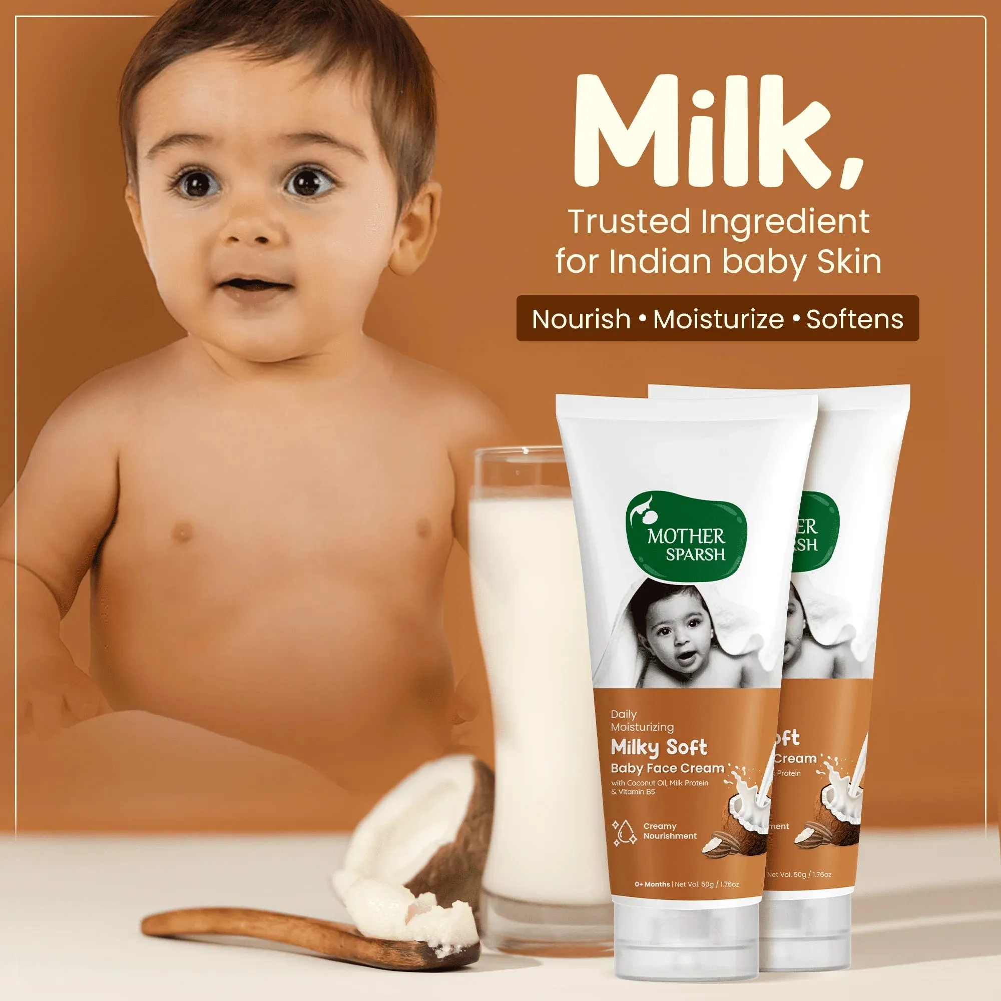 Mother Sparsh Daily Moisturizing Milky Soft Baby Face Cream - Image 3