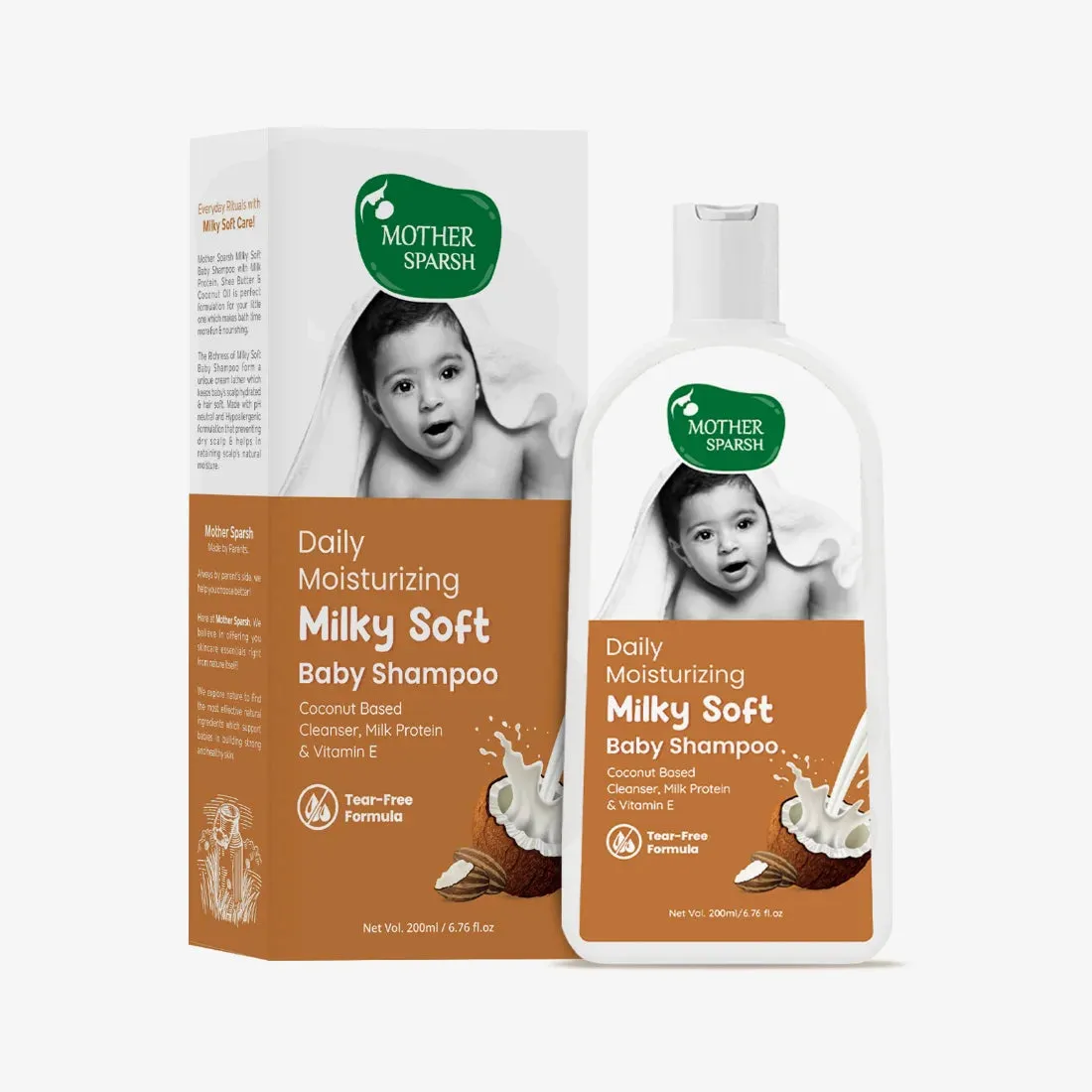 Mother Sparsh Daily Moisturizing Milky Soft Baby Shampoo