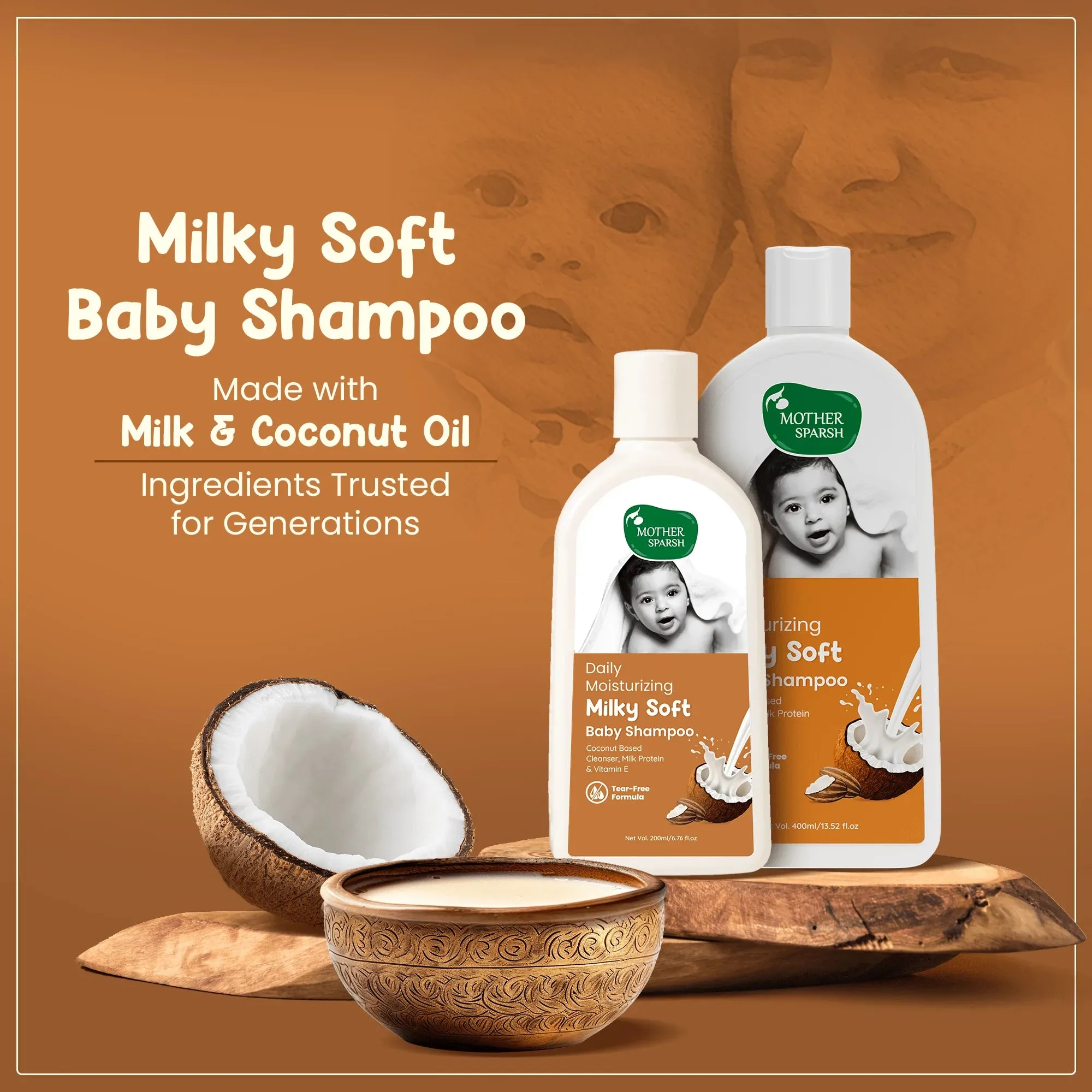 Mother Sparsh Daily Moisturizing Milky Soft Baby Shampoo - Image 3