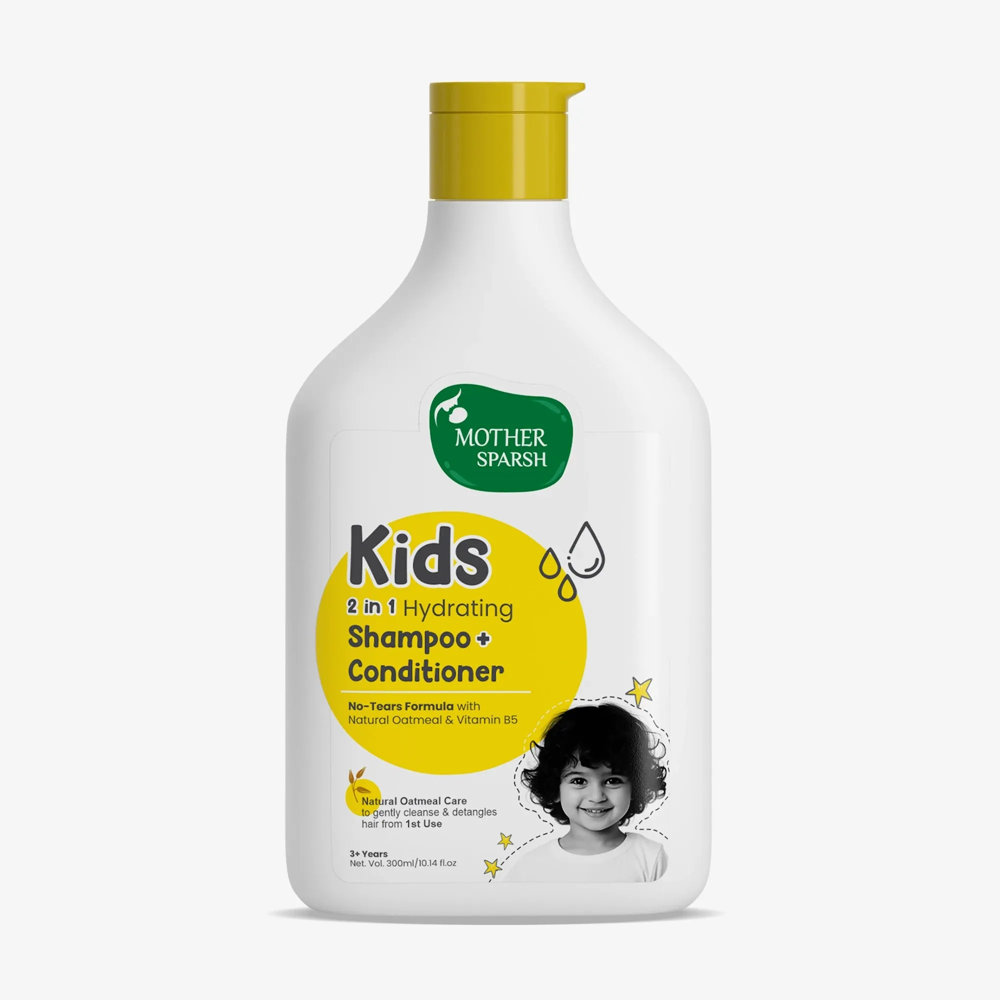 Mother Sparsh Kids 2 in 1 Hydrating Shampoo + Conditioner Mother Sparsh Kids 2 in 1 Hydrating Shampoo + Conditioner-Pack Size-300 ml