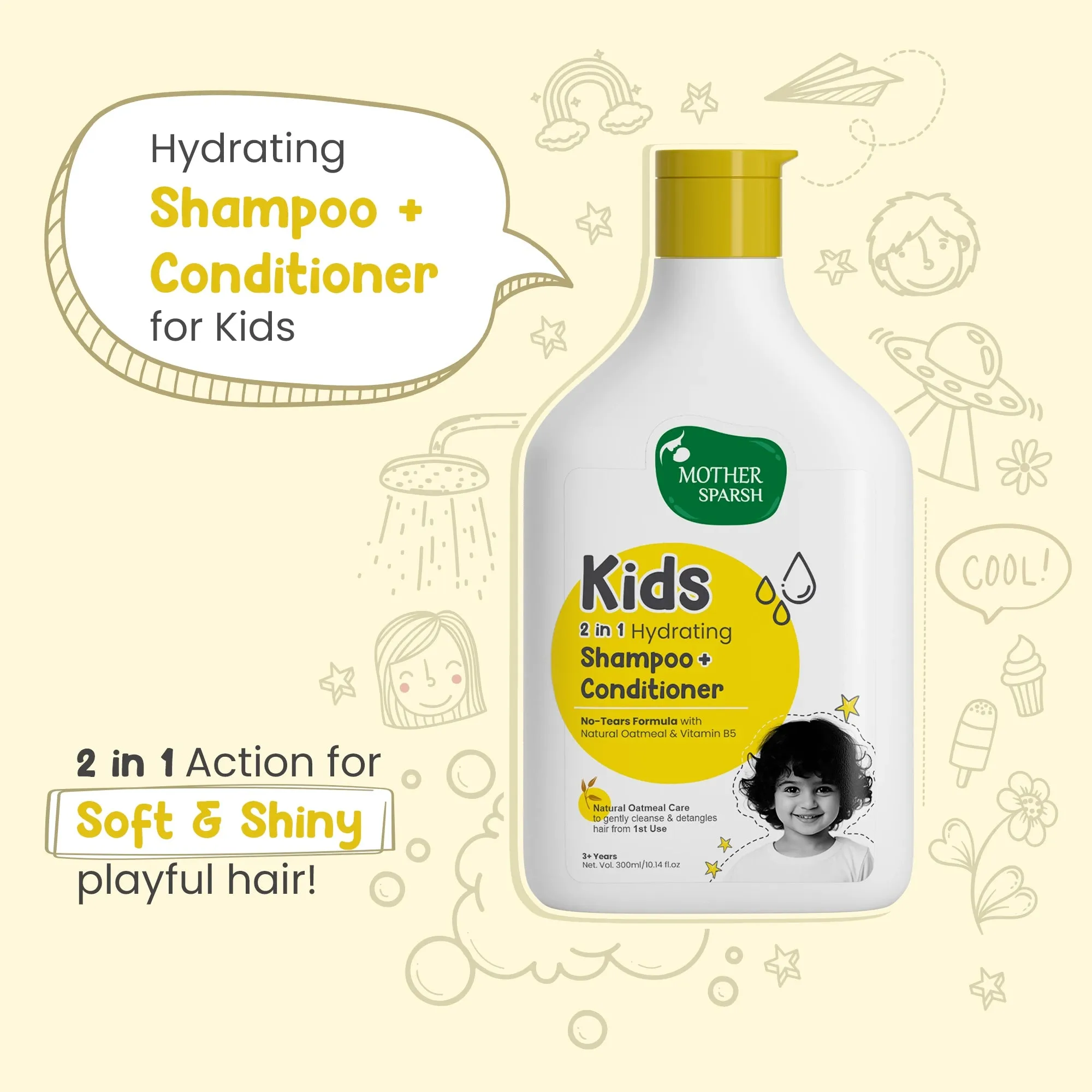 Mother Sparsh Kids 2 in 1 Hydrating Shampoo + Conditioner - Image 2