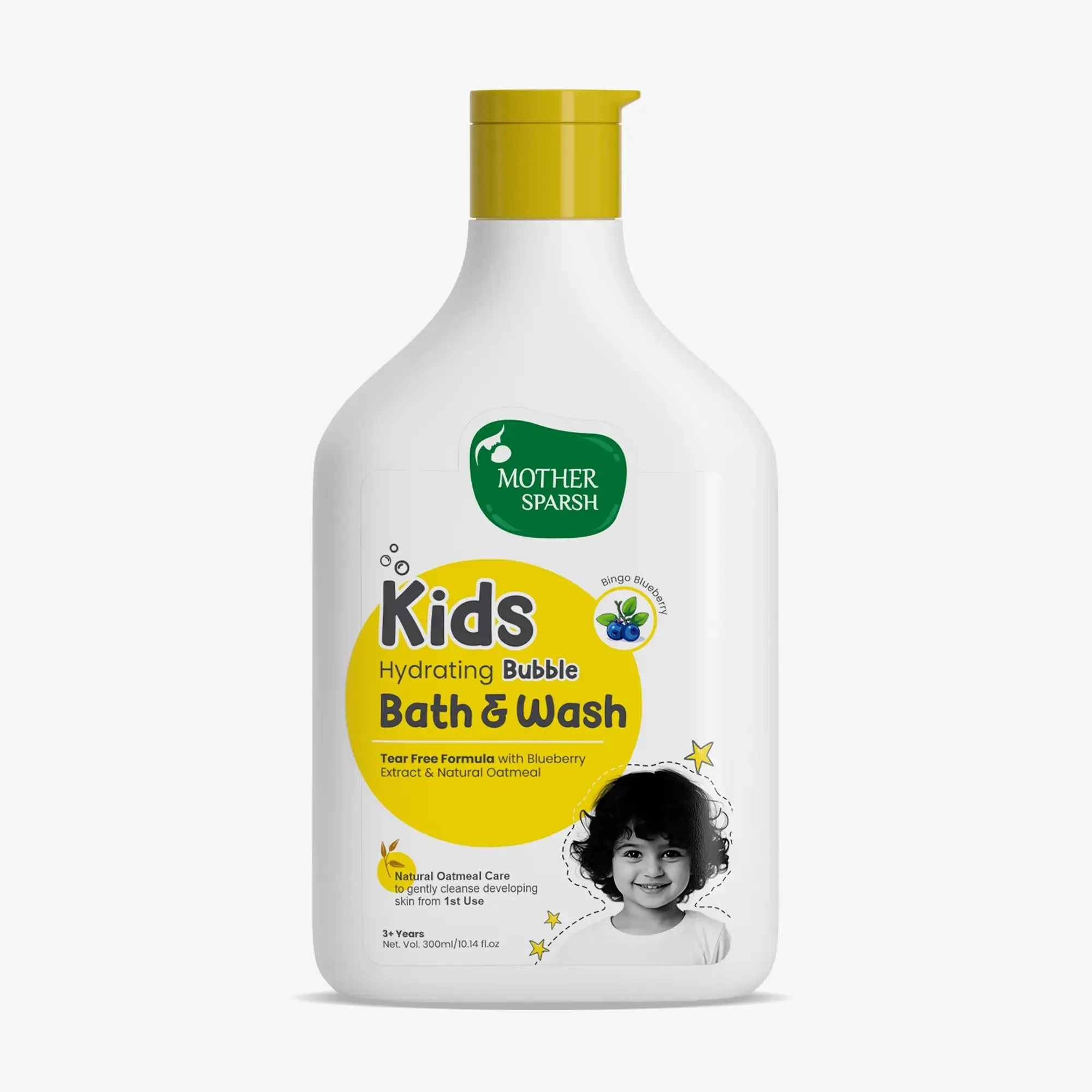 Mother Sparsh Kids Bubble Bath & Wash - Blueberry Mother Sparsh Kids Bubble Bath & Wash - Blueberry-Pack Size-300 ml