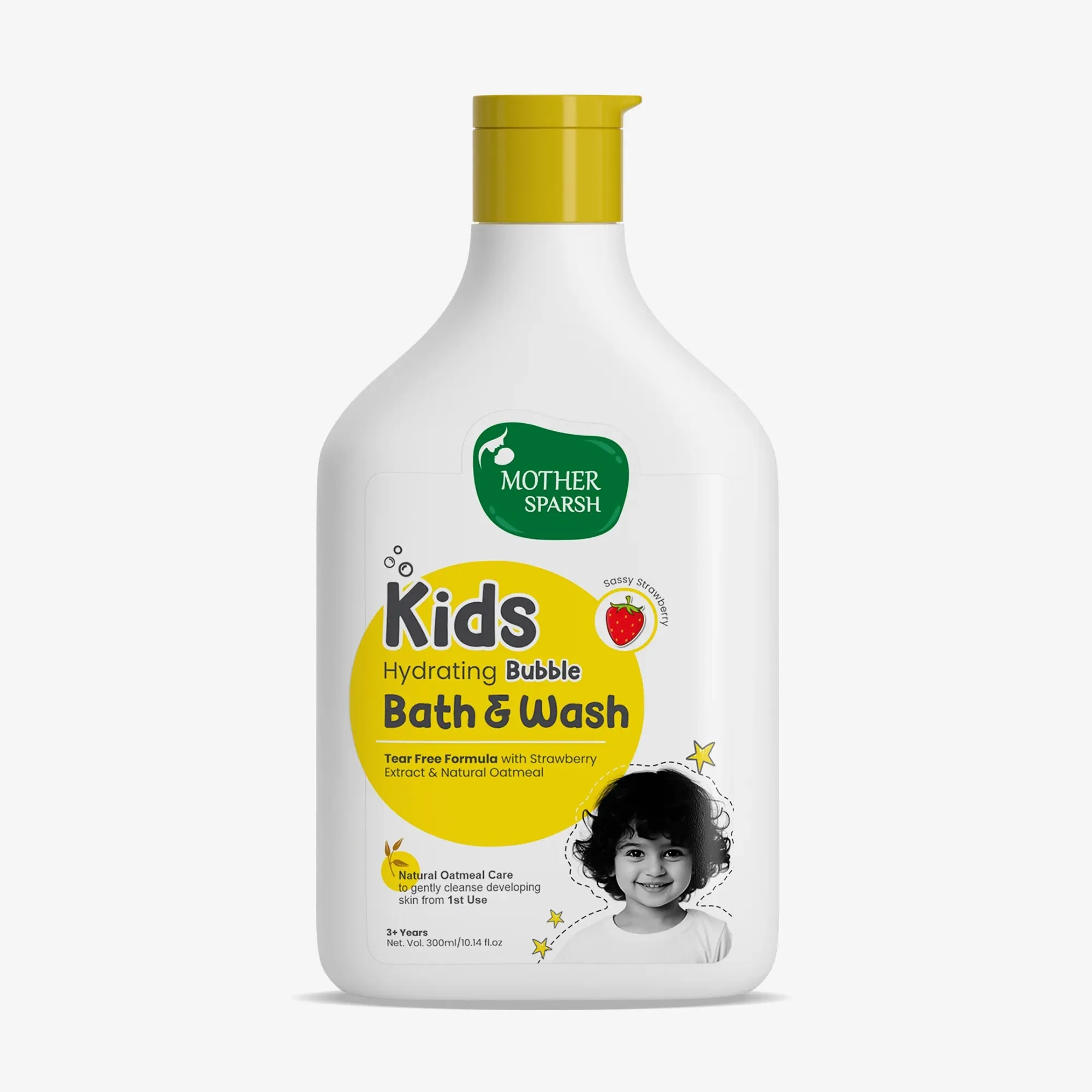 Mother Sparsh Kids Bubble Bath & Wash - Strawberry Mother Sparsh Kids Bubble Bath & Wash - Strawberry-Pack Size-300 ml