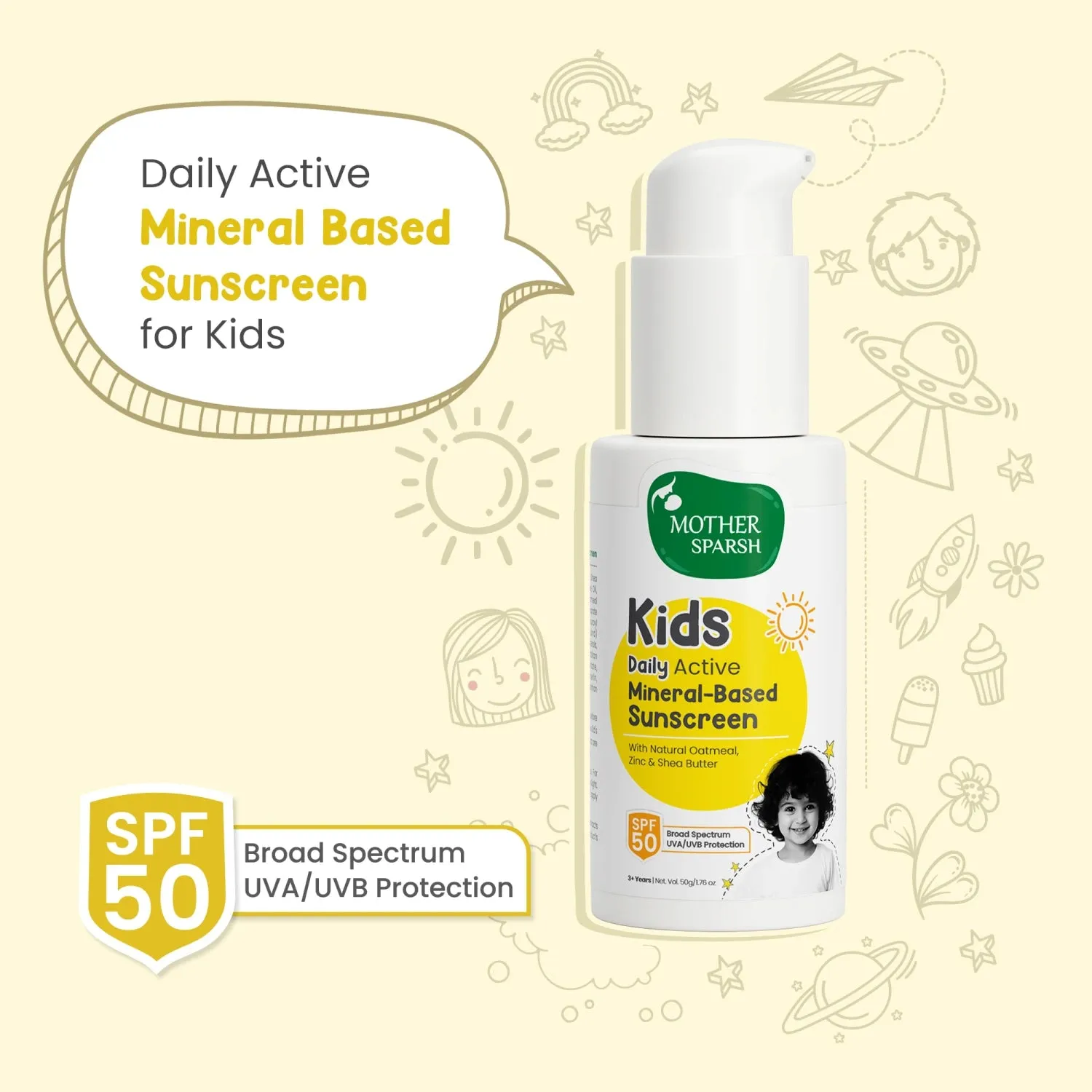 Mother Sparsh Kids Daily Active Mineral-Based Sunscreen - Image 2