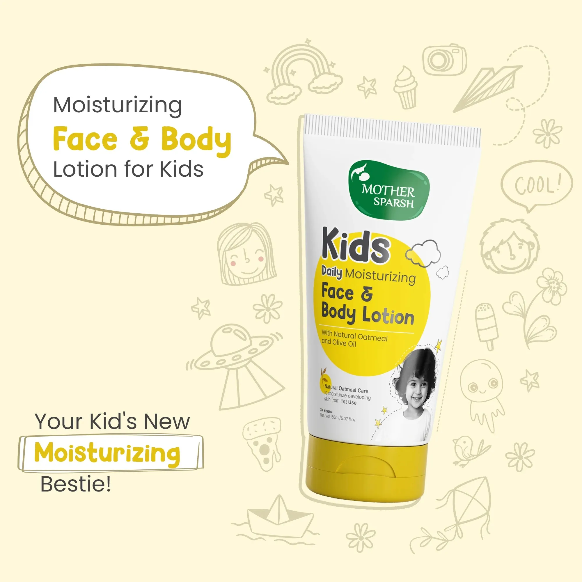 Mother Sparsh Kids Daily Moisturizing Face & Body Lotion - Image 2