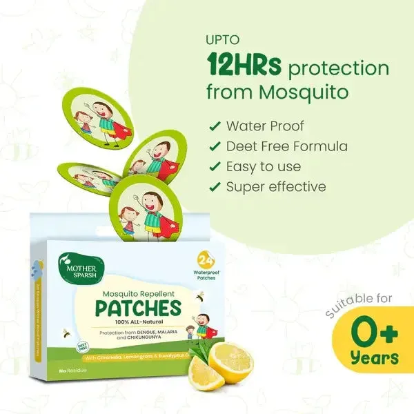 Mother Sparsh Mosquito Repellent Patches + After Bite Turmeric Balm - Image 3