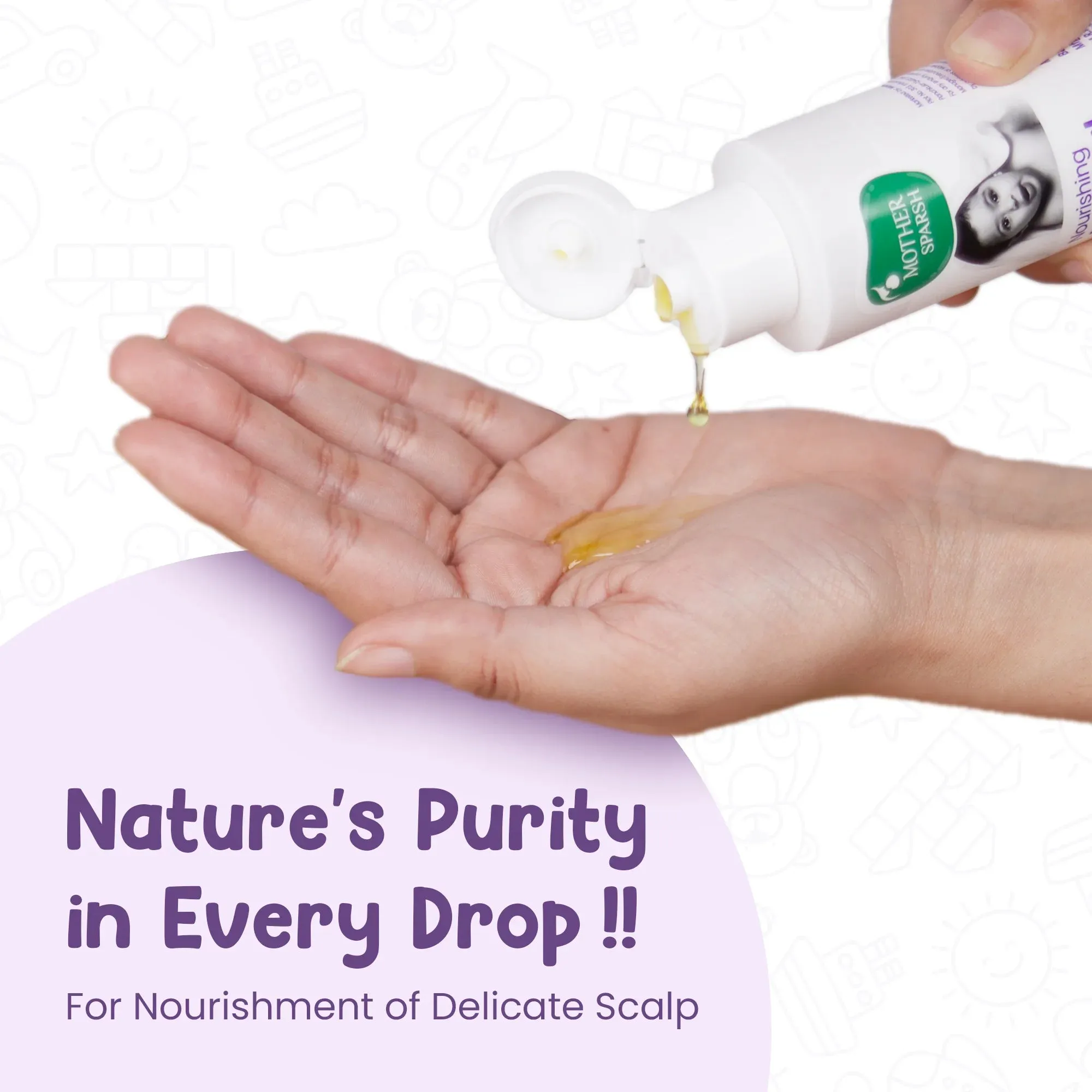 Mother Sparsh Nourishing Baby Hair Oil - Enriched with Saffron & Almond - Image 2