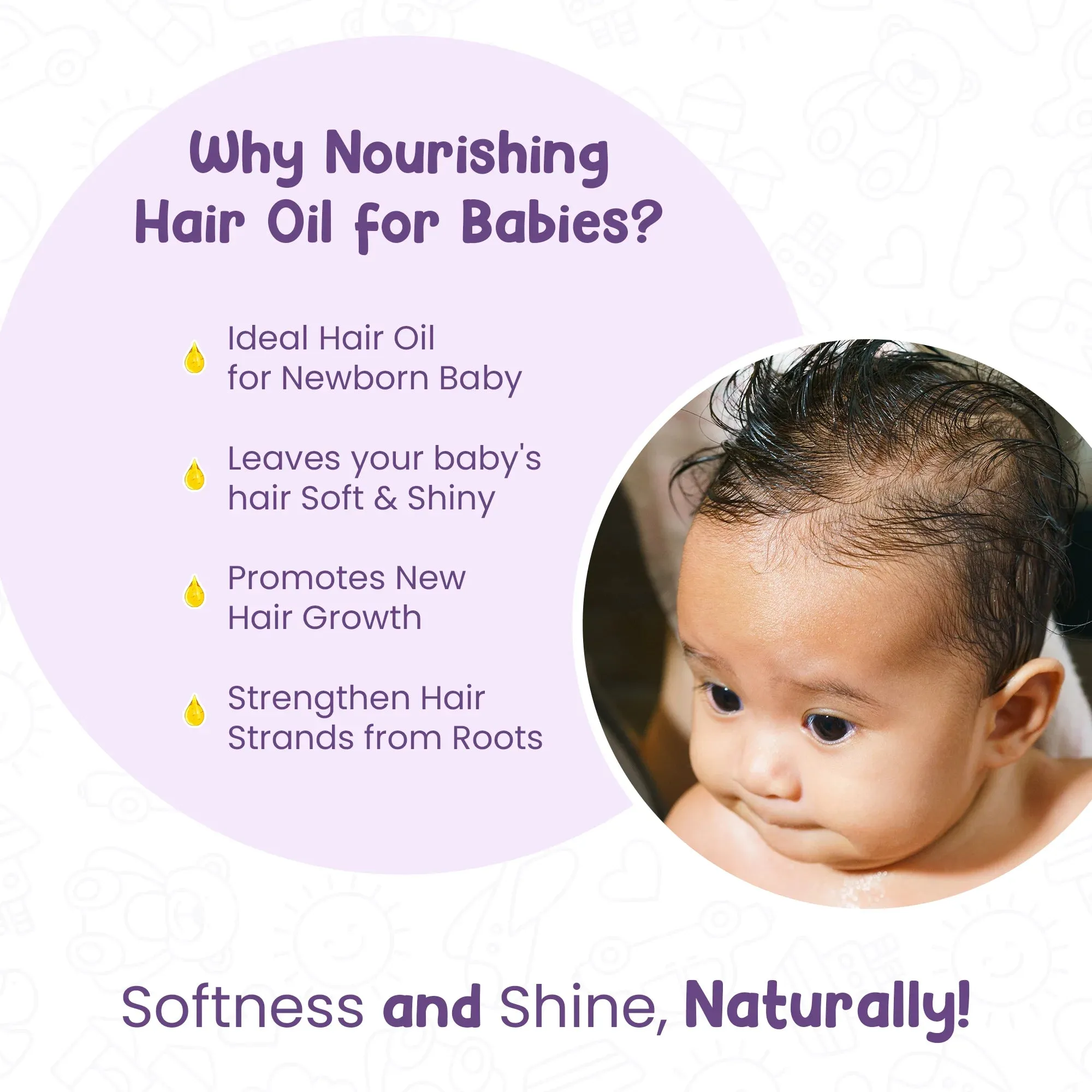 Mother Sparsh Nourishing Baby Hair Oil - Enriched with Saffron & Almond - Image 3