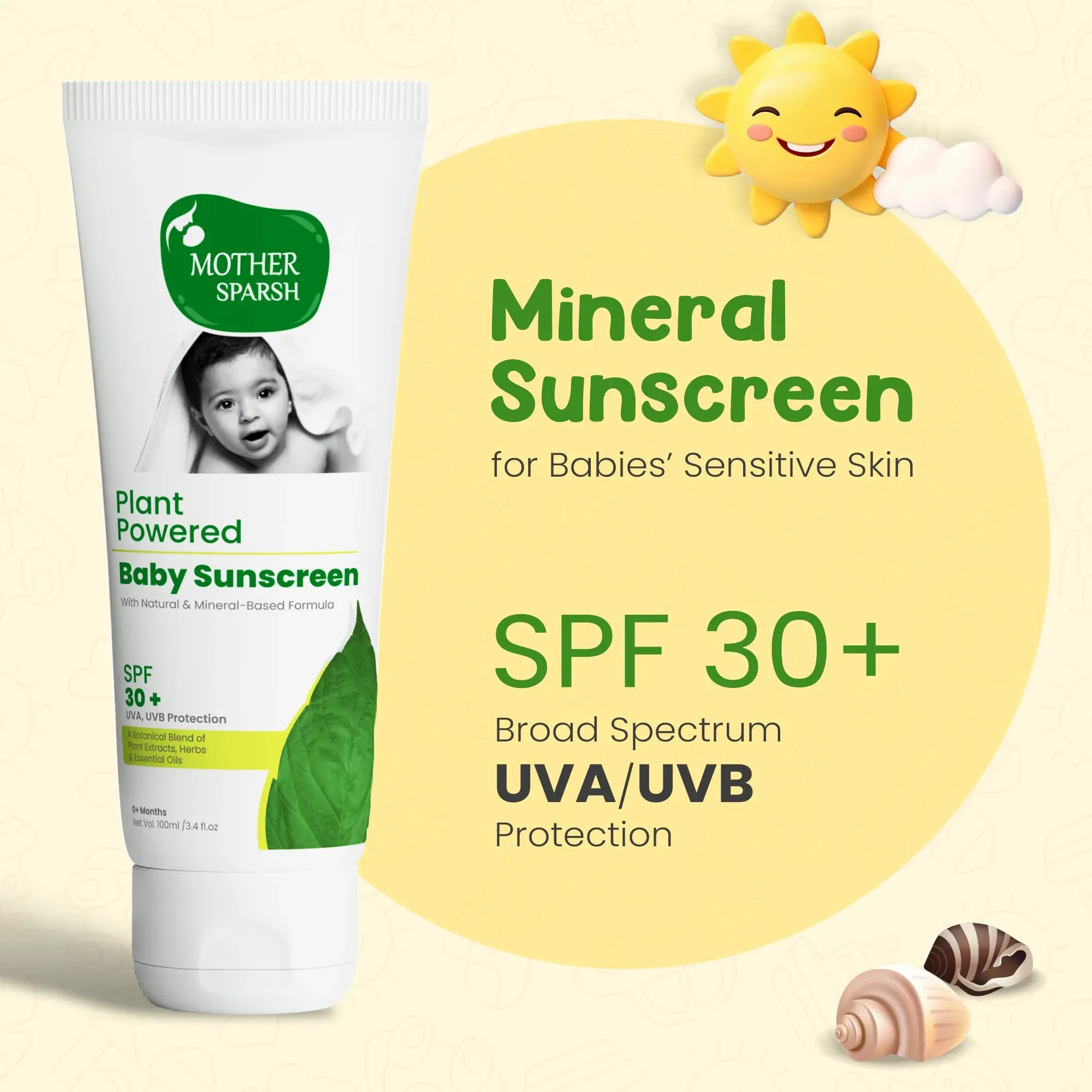 Mother Sparsh Plant Powered Baby Sunscreen Lotion - Image 3
