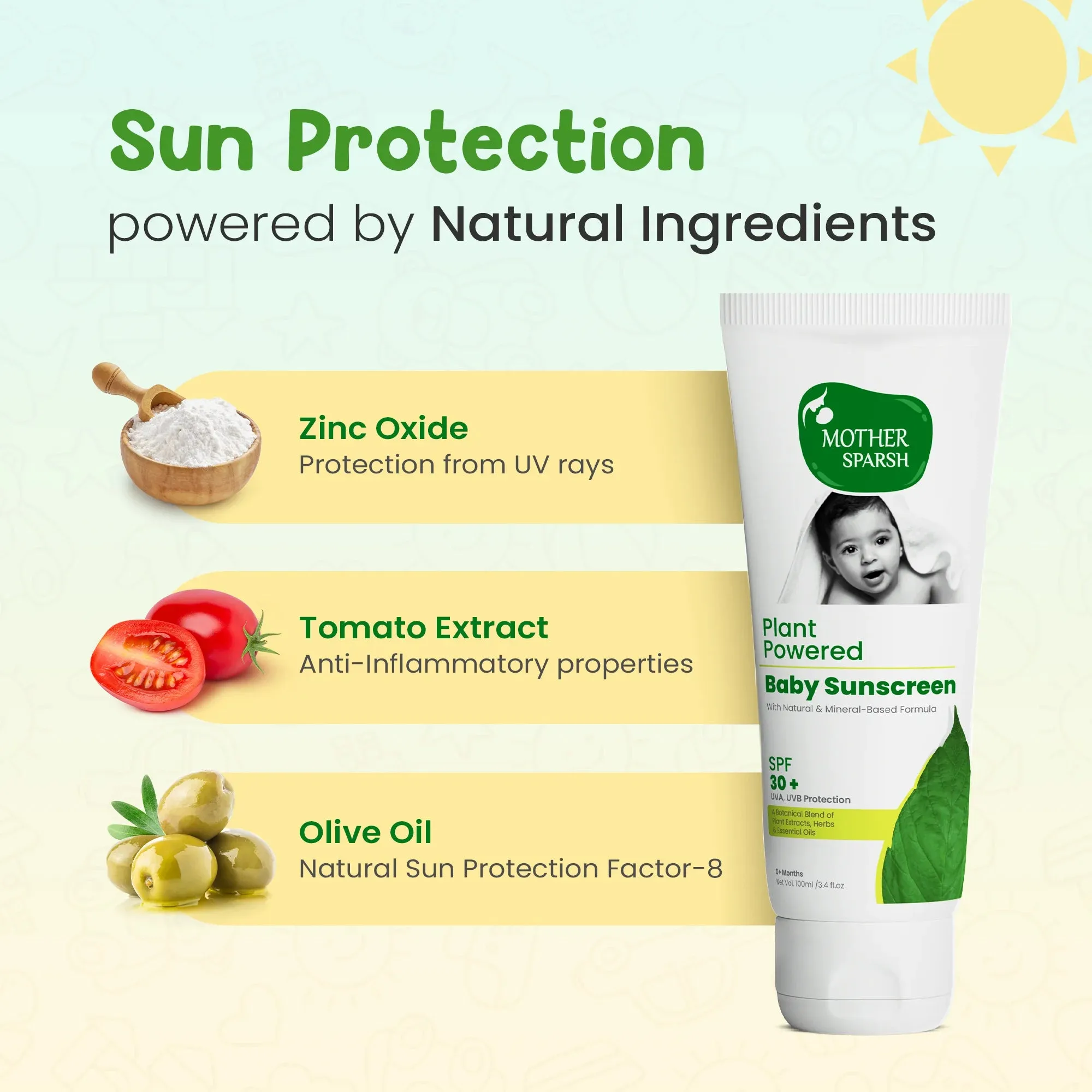 Mother Sparsh Plant Powered Baby Sunscreen Lotion - Image 5
