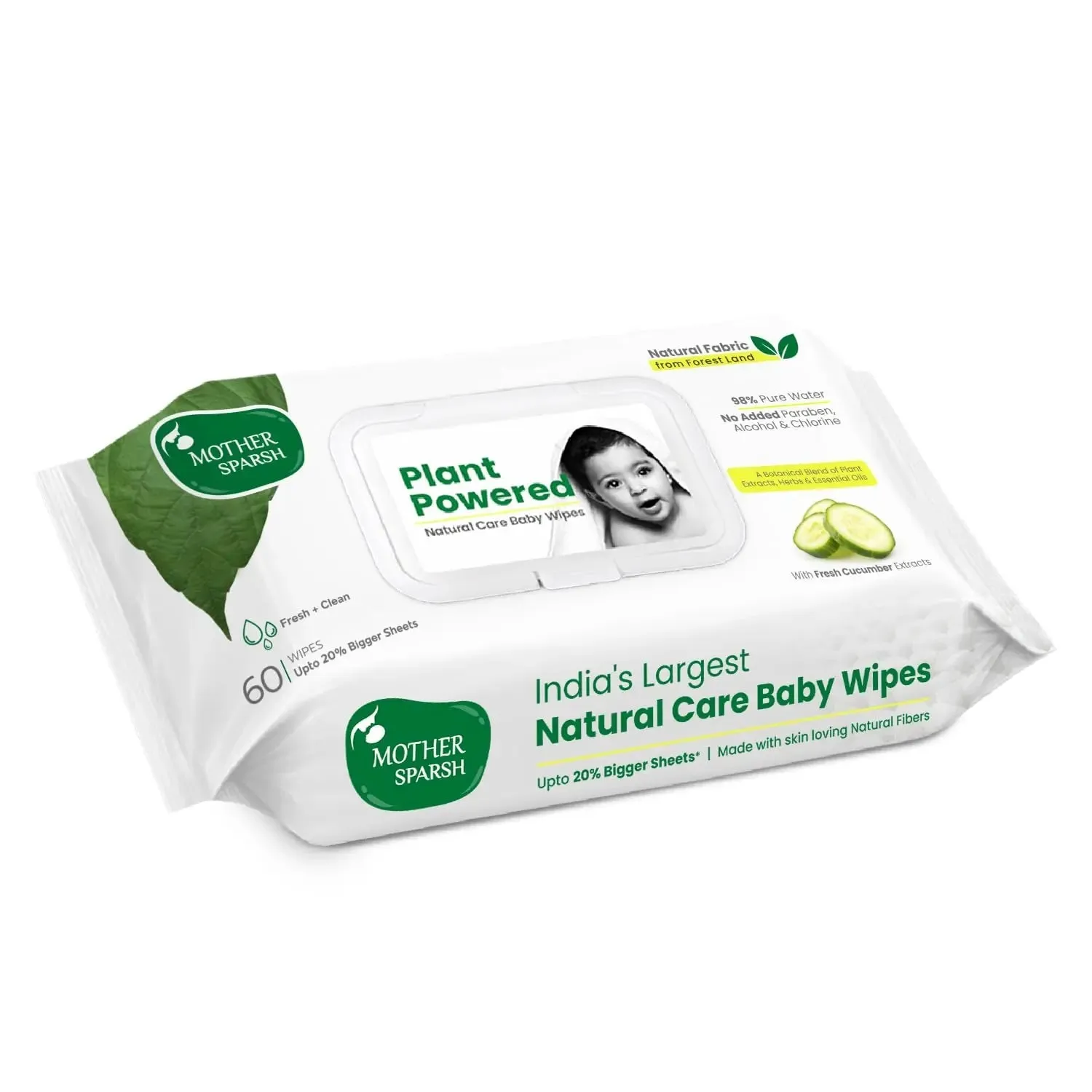 Mother Sparsh Plant Powered Baby Wipes - Cucumber - Image 17