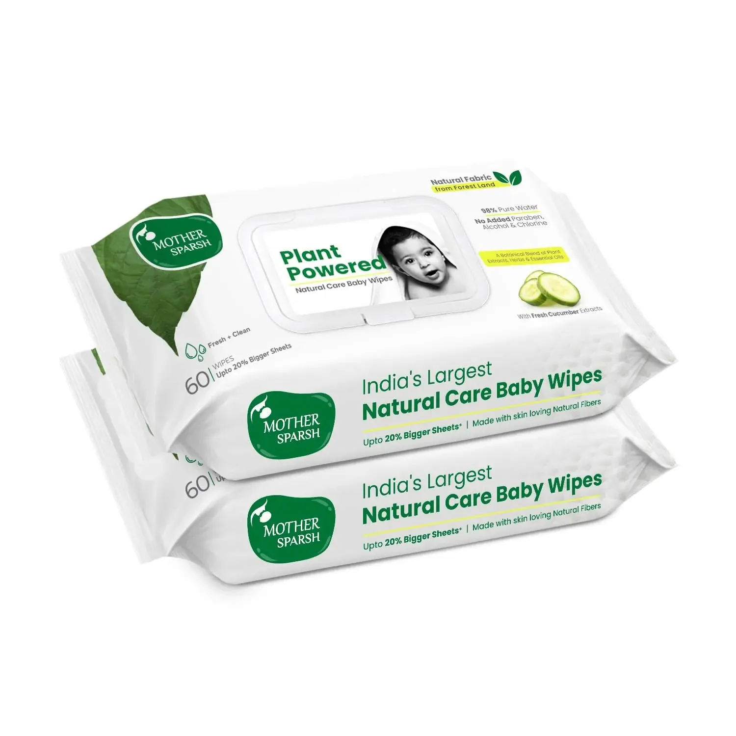 Mother Sparsh Plant Powered Baby Wipes - Cucumber - Image 18