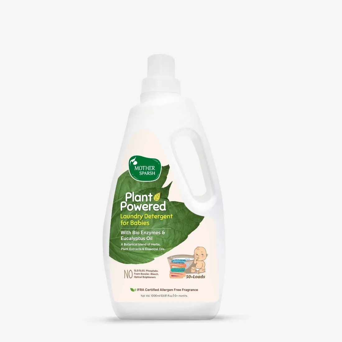Mother Sparsh Plant Powered Laundry Detergent for Babies & Adults with Sensitive Skin Refill Pack - Image 11