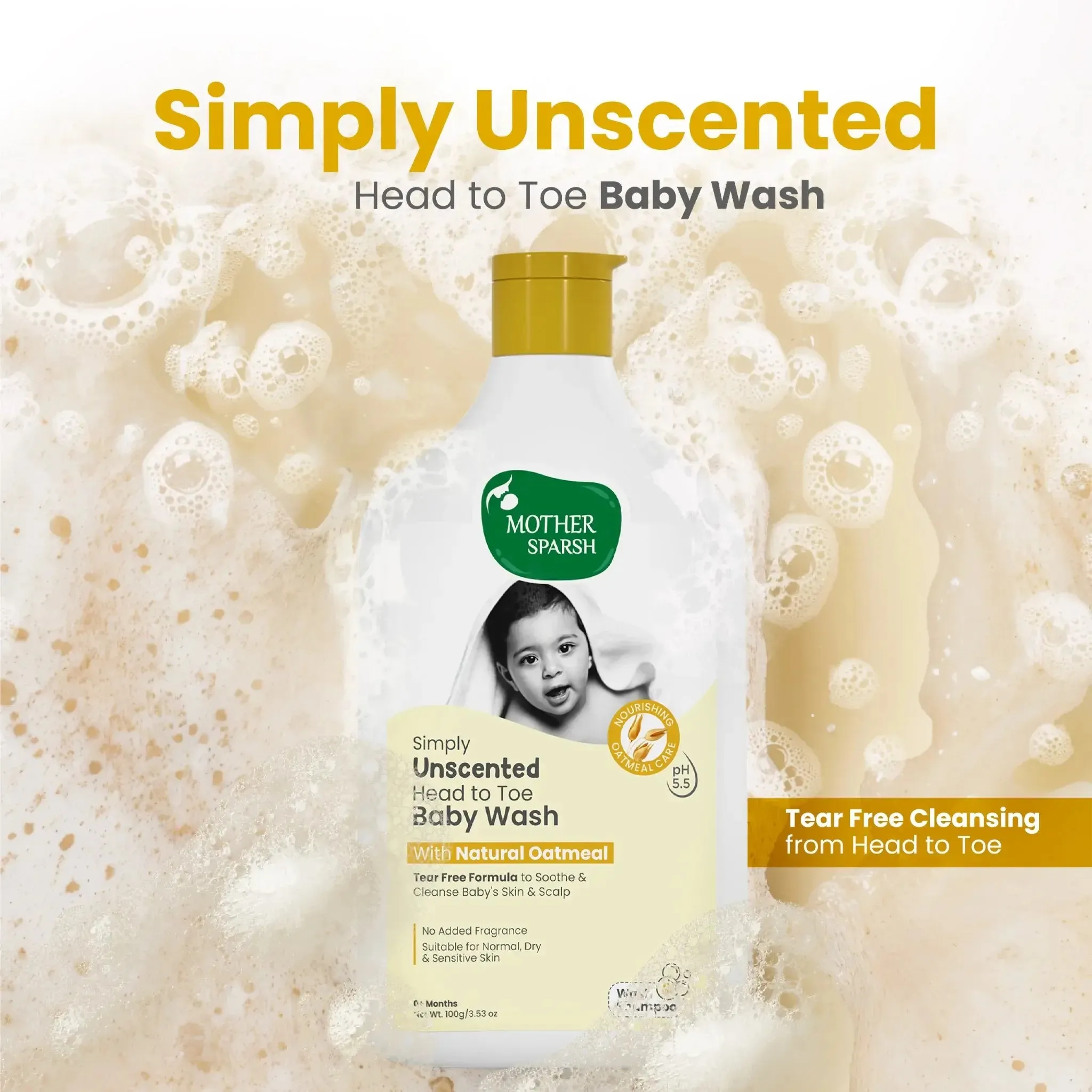Mother Sparsh Simply Unscented Head to Toe Baby Wash - Image 10