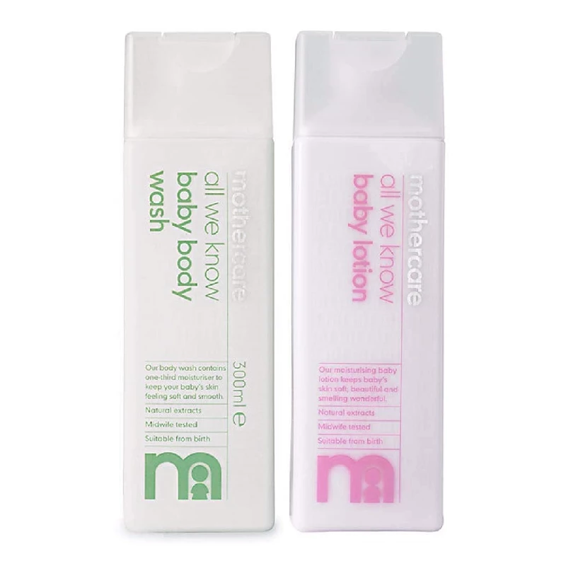Mothercare All We Know Baby Body Wash and Baby Lotion Mothercare All We Know Baby Body Wash and Baby Lotion-Pack Size-Combo of 2