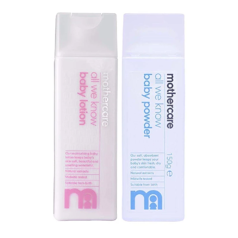 Mothercare All We Know Baby Lotion and Baby Powder Mothercare All We Know Baby Lotion and Baby Powder-Pack Size-Combo of 2