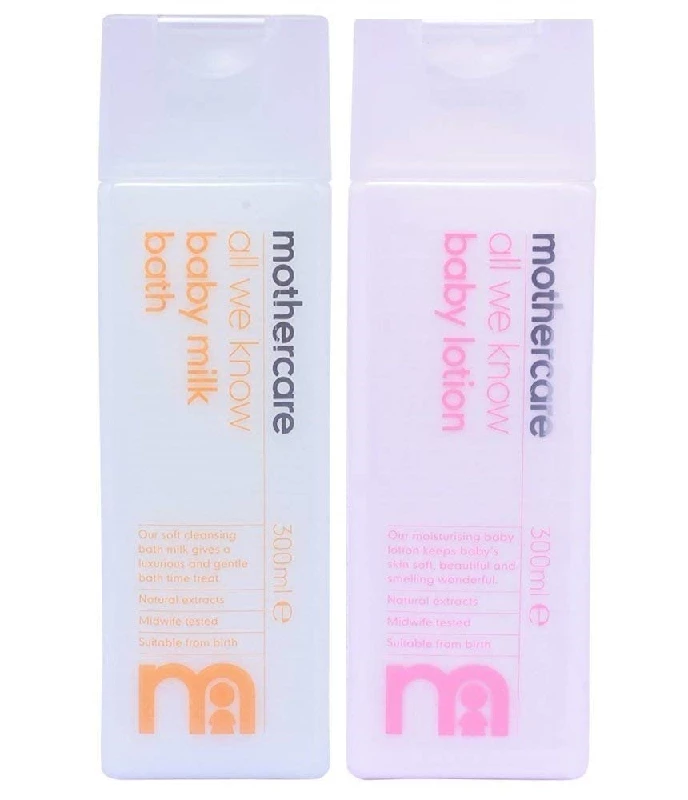 Mothercare All We Know Baby Milk Bath and Baby Lotion Mothercare All We Know Baby Milk Bath and Baby Lotion-Pack Size-Combo of 2