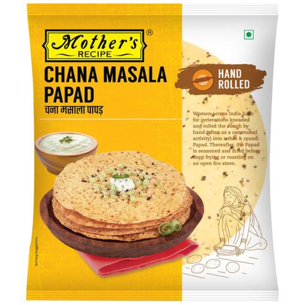 Motherss Recipe Papad Chana Masala