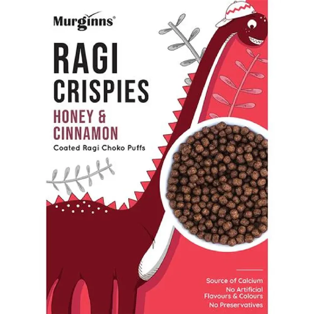 Murginns Ragi Crispies - Honey & Cinnamon Murginns Ragi Crispies - Honey & Cinnamon-Pack Size-200 g