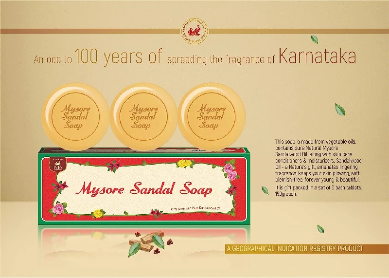 Mysore Sandal Soap-Pack of 3 - Image 2