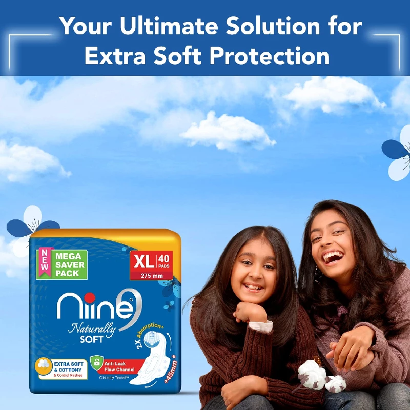 NIINE Naturally Soft XL Sanitary Pads - Image 5