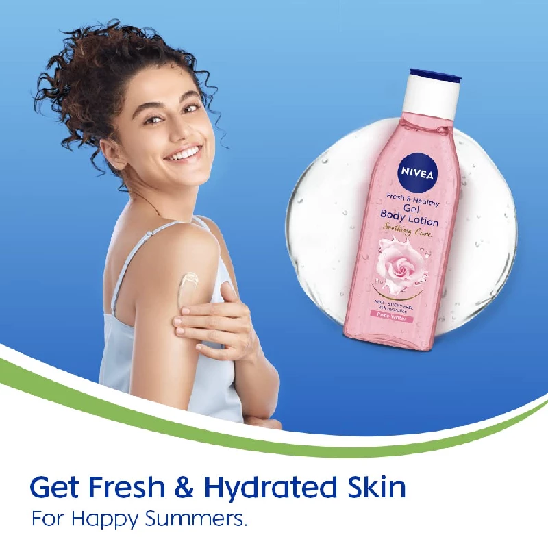 NIVEA Gel Body Lotion Rose with Refreshing Care For 24H Hydration - Image 2