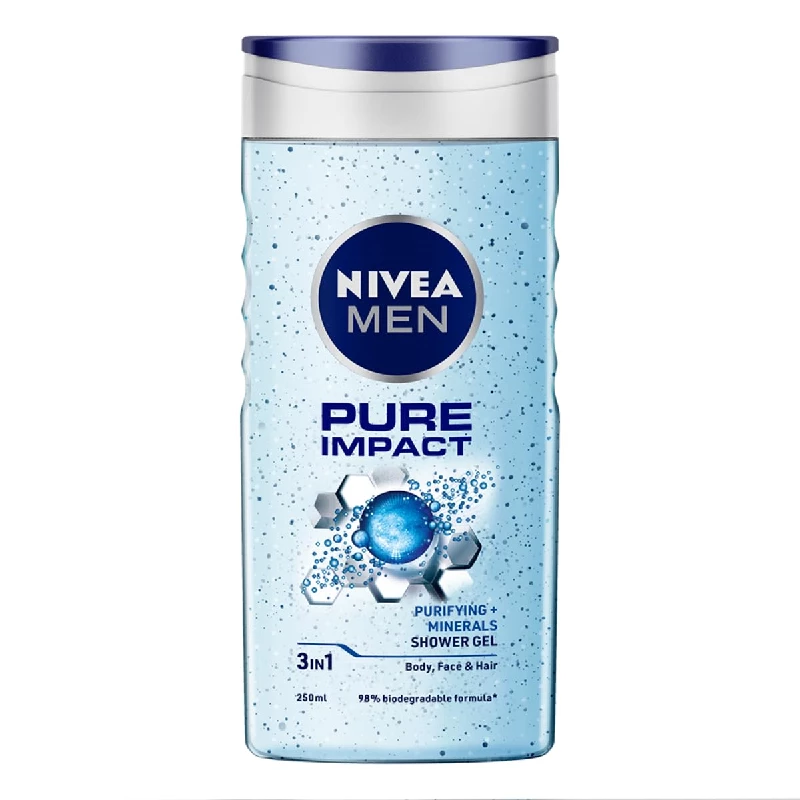 NIVEA MEN Pure Impact Body Wash NIVEA MEN Pure Impact Body Wash-Pack Size-250 ml
