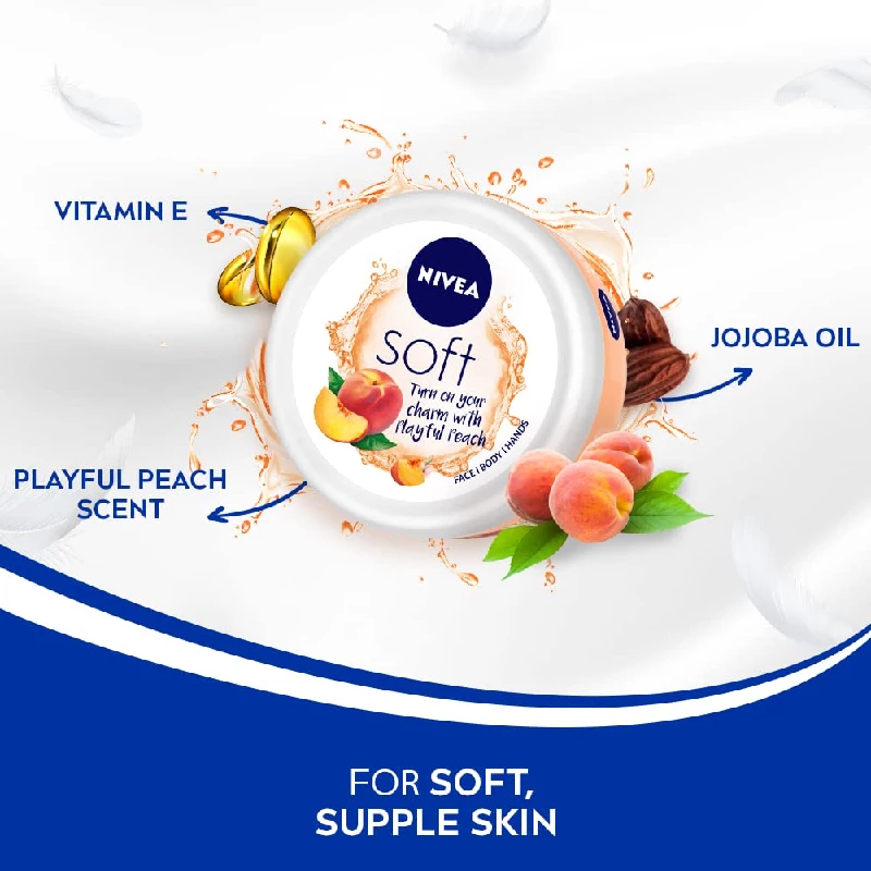 NIVEA Soft Light Moisturizer Playful Peach - Image 3