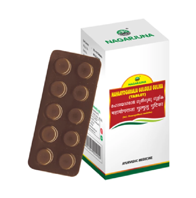 Nagarjuna Ayurveda Mahaayogaraaja Gulgulu Gulika Tablet - Image 1