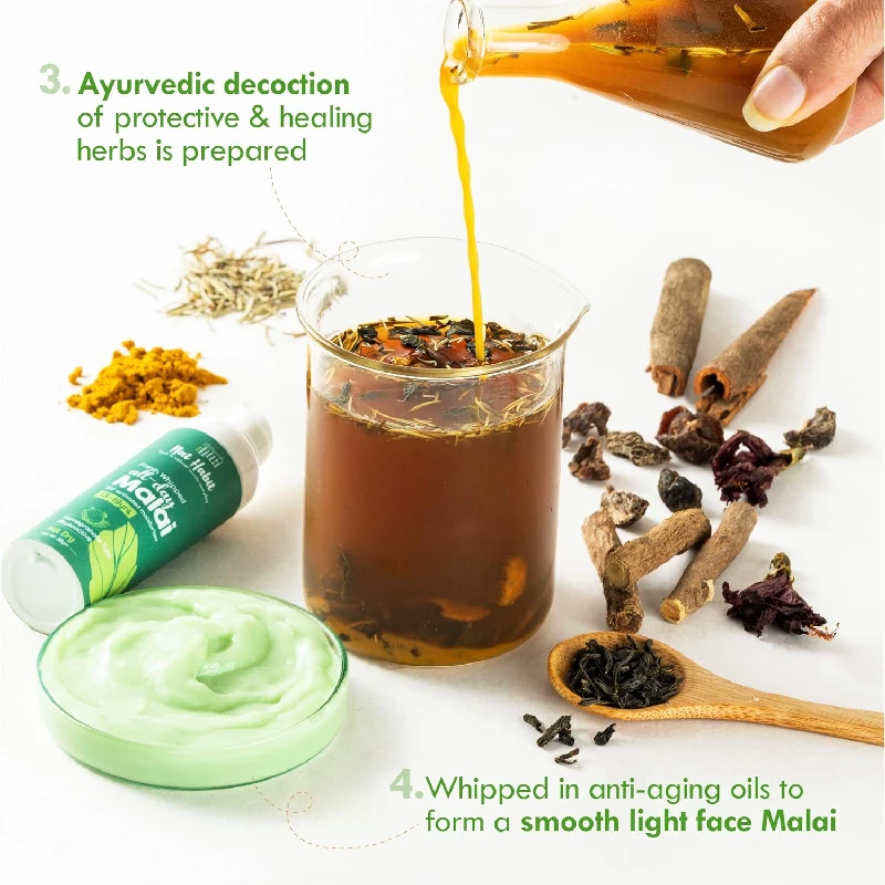 Nat Habit All Day Face Fresh Whipped Green Apple Tulsi PhytoActive Malai Cream - Image 2