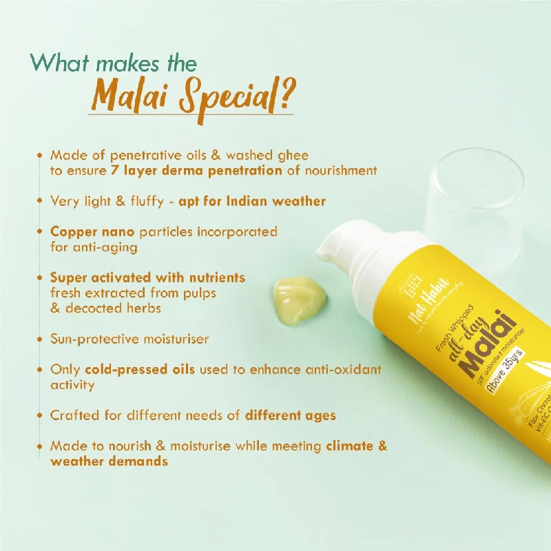 Nat Habit All Day Fresh Whipped Flax Carrot Vitamins E, C & Omega + Malai Cream - Image 4