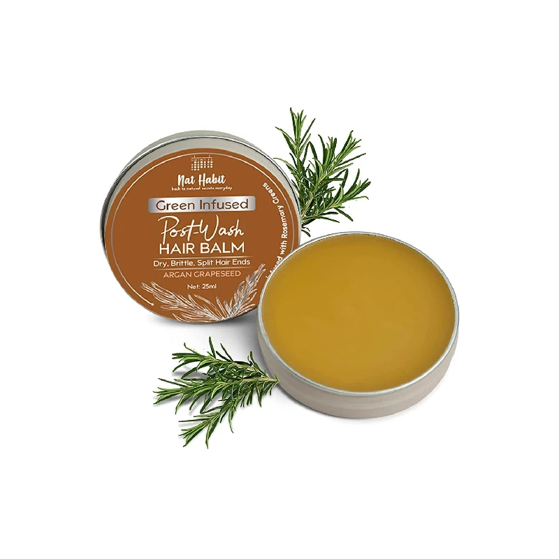 Nat Habit Argan Grapeseed Post Wash Hair Balm For Split Ends Nat Habit Argan Grapeseed Post Wash Hair Balm For Split Ends-Pack Size-25 ml