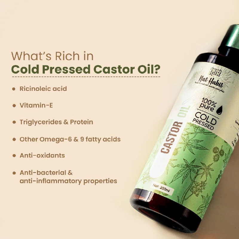 Nat Habit Cold Pressed Pure Castor Oil For Hair - Image 4
