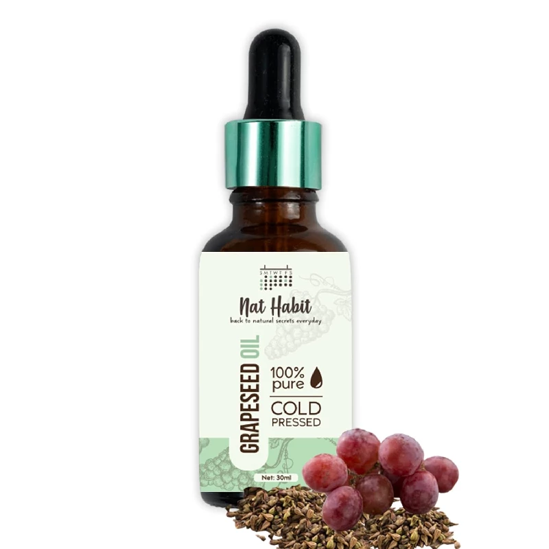 Nat Habit Cold Pressed Pure Grapeseed Oil Nat Habit Cold Pressed Pure Grapeseed Oil-Pack Size-30 ml