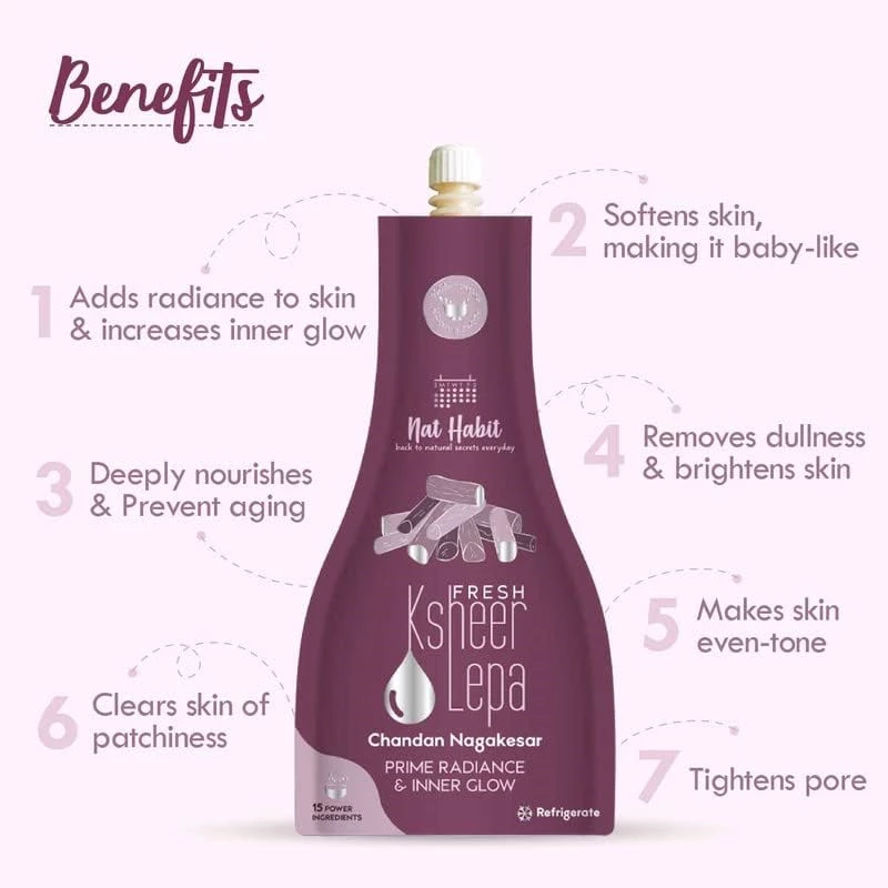 Nat Habit Crushed Tri-Leaf Nutri Hair Mask 40 g & Chandan Nagakesar Lepa For Men & Women Hairfall Control 40 g - Image 6