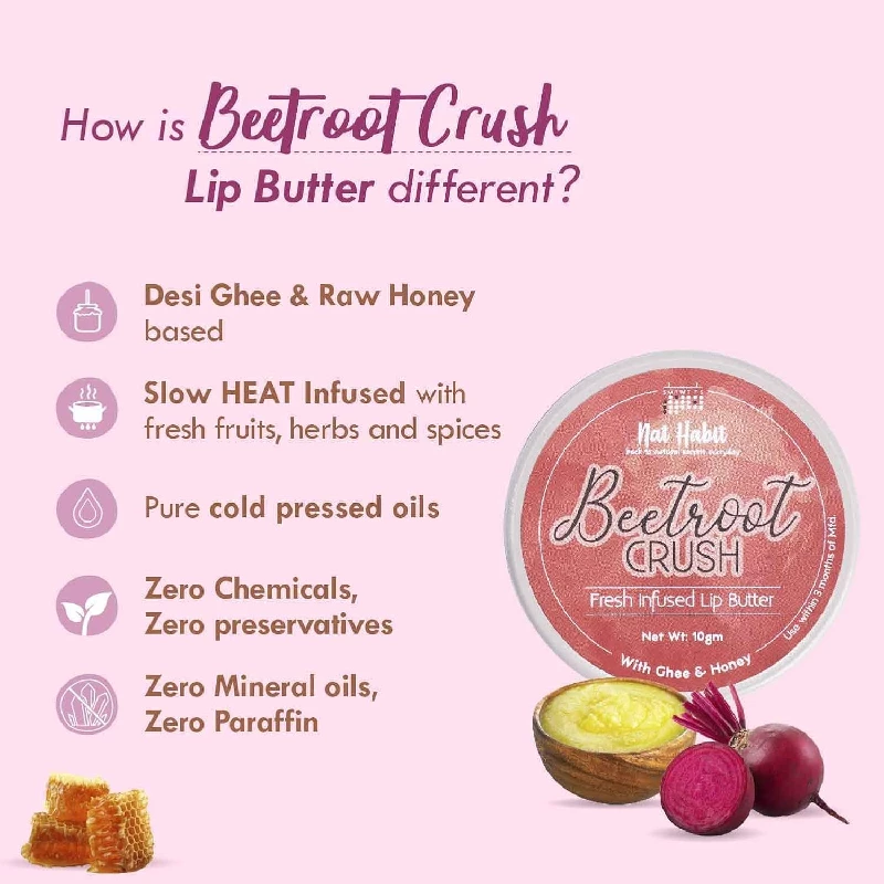 Nat Habit Dasabuti Summer Hair Oil & Beetroot Crush Lip Balm For Dry & Chapped Lips - Image 4