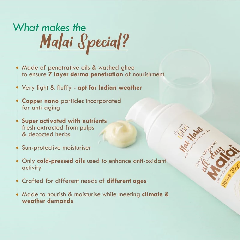 Nat Habit Fresh Whipped Flax Walnut Face Malai Cream - Image 4