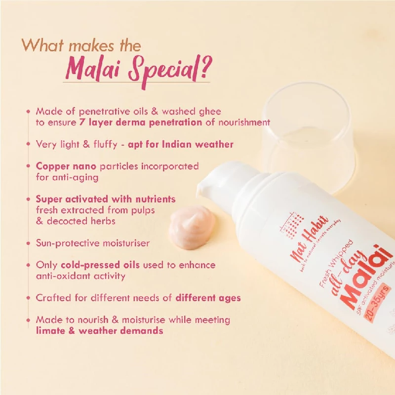 Nat Habit Fresh Whipped Tomato Patchouli Vit-B E C Youth Anchor All Day Face Malai Cream - Image 4