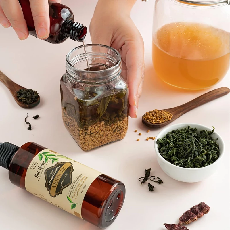 Nat Habit Green Tea Conditioning Methi Jal-Hair Serum - Image 3