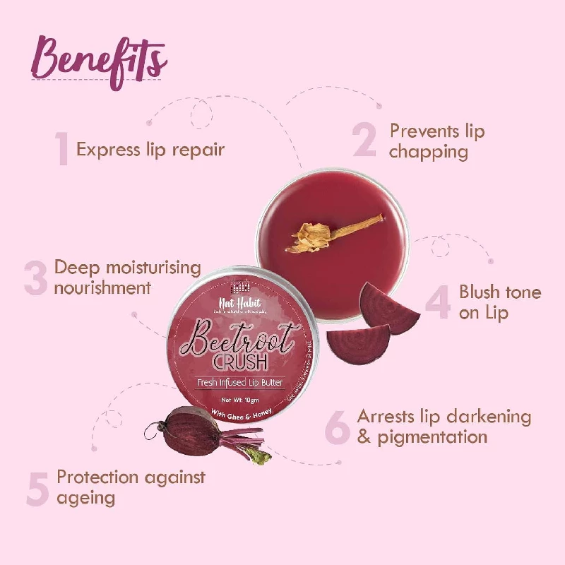 Nat Habit Lip Balm Fresh Beetroot Lip Crush - Image 6