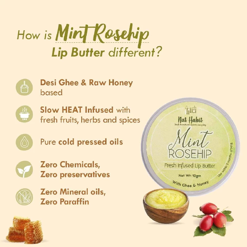 Nat Habit Mint Rosehip Lip Balm 10 g - Image 3