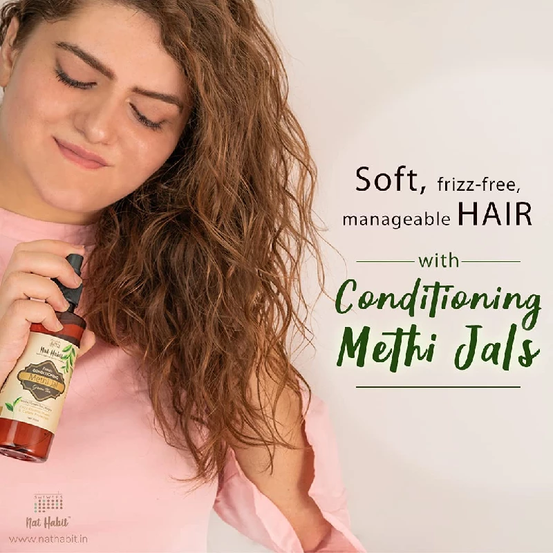 Nat Habit Neem Bhringraj Blend Nutri Hair Mask For Dandruff 40 g & Rosemary Conditioning Methi Jal Hair Care For Men & Women 200 g - Image 5